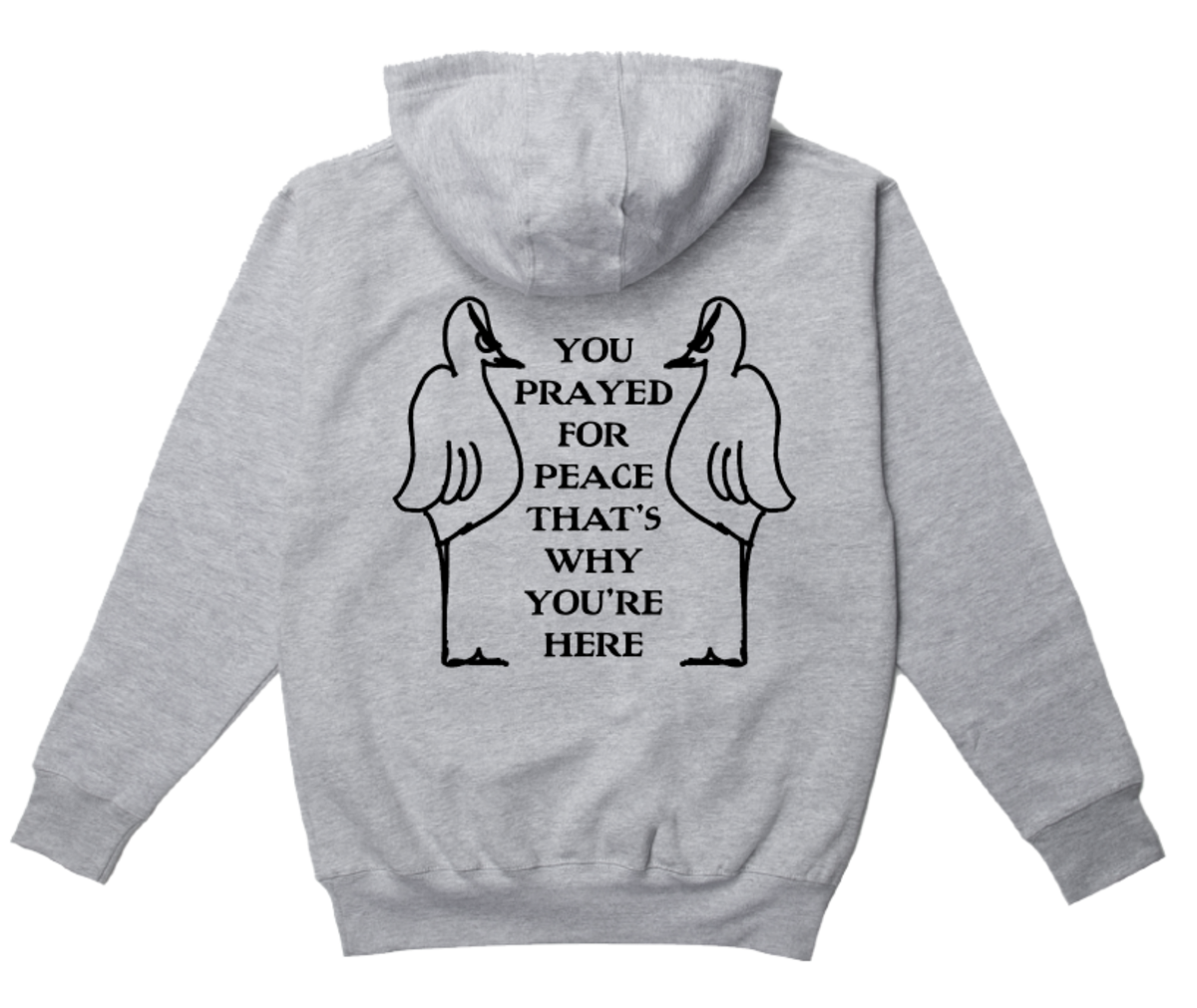 Pray for Peace Hoodie - Heather Grey