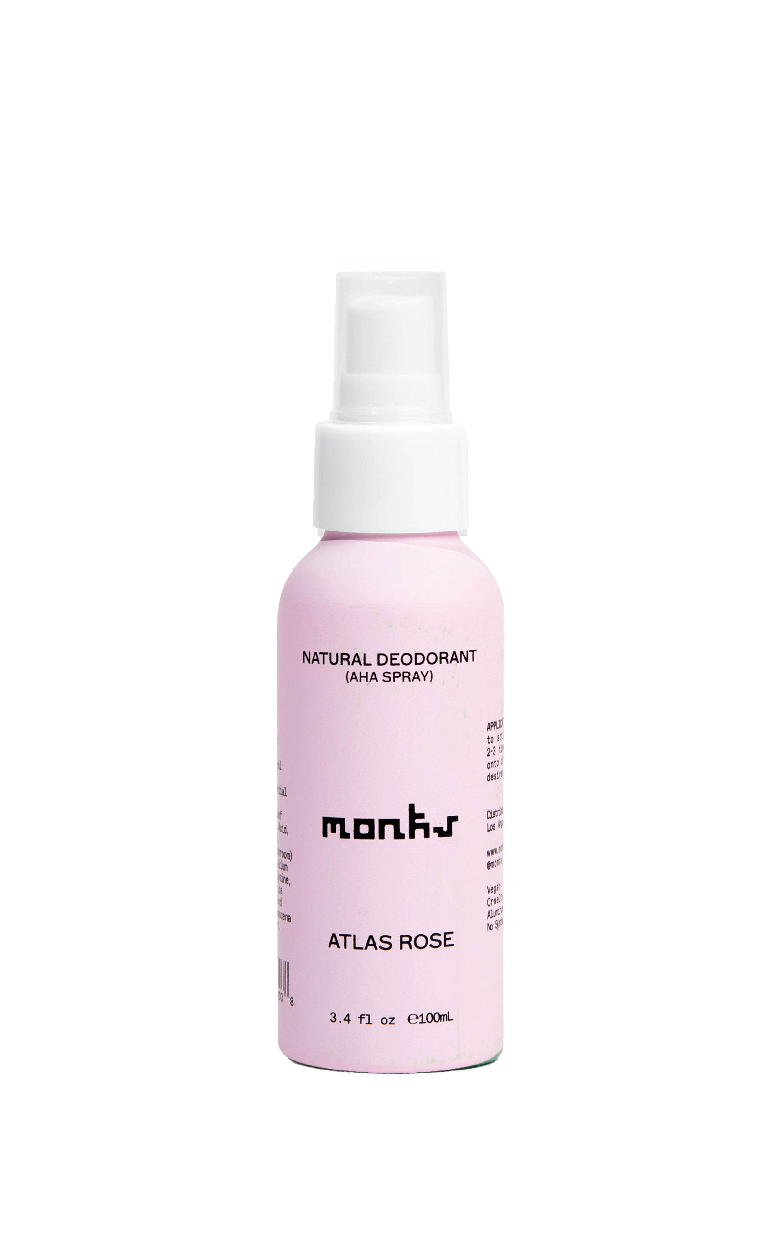Monks - Atlas Rose (Natural Deodorant Spray) - 3.4 fl oz