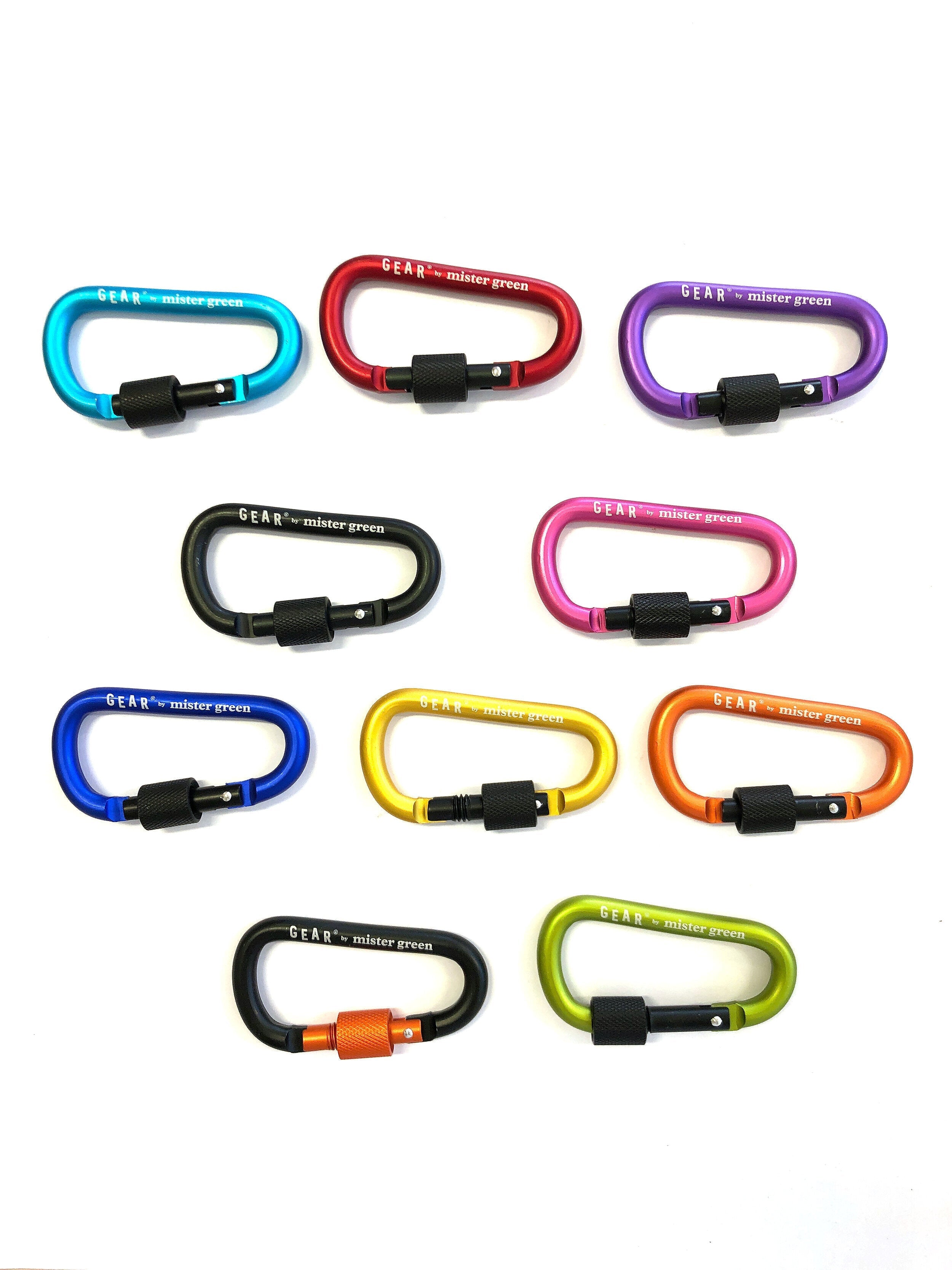 Mister Green™ Gear Carabiner: Aluminum Carabiner with Screw Locking Mechanism