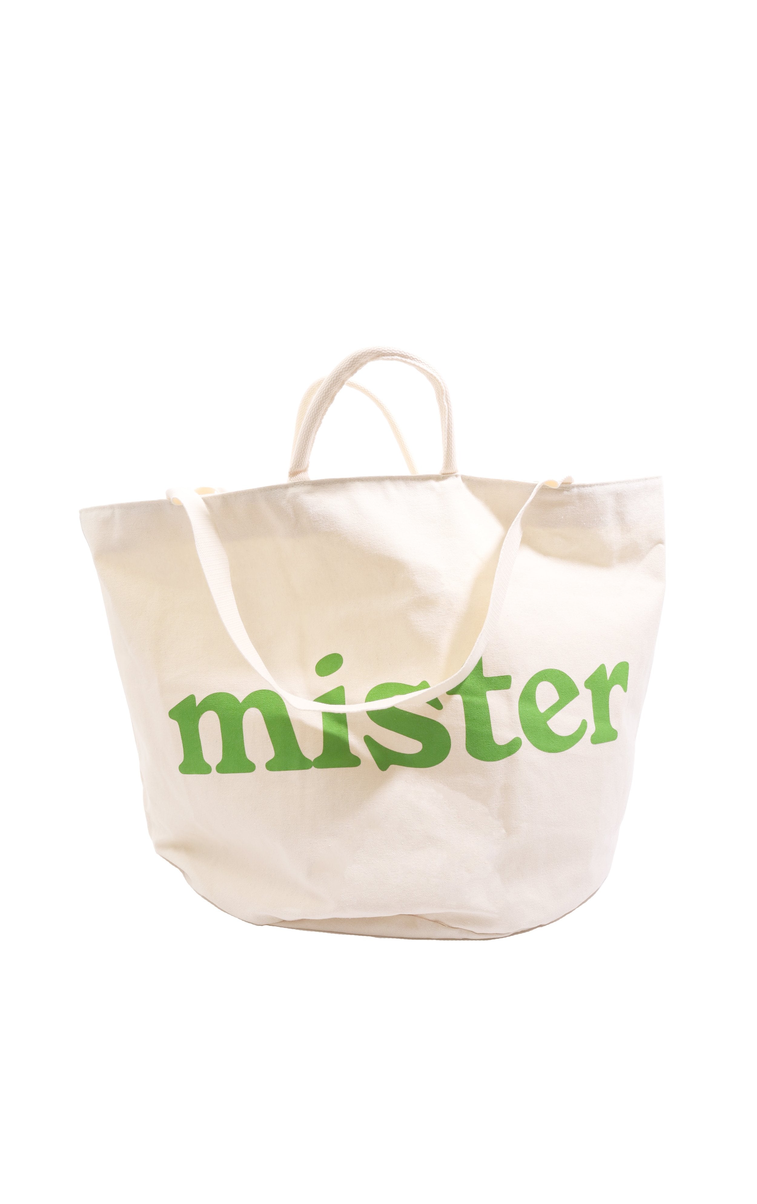 Large Round Tote / Grow Bag - Natural-Mister Green-Mister Green