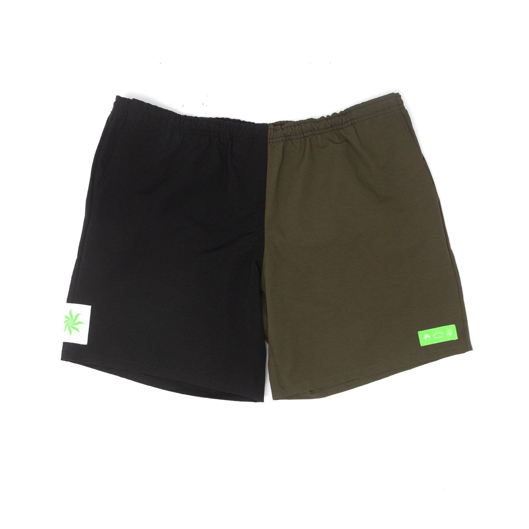 Split River Shorts - Olive/Black-Mister Green-Mister Green