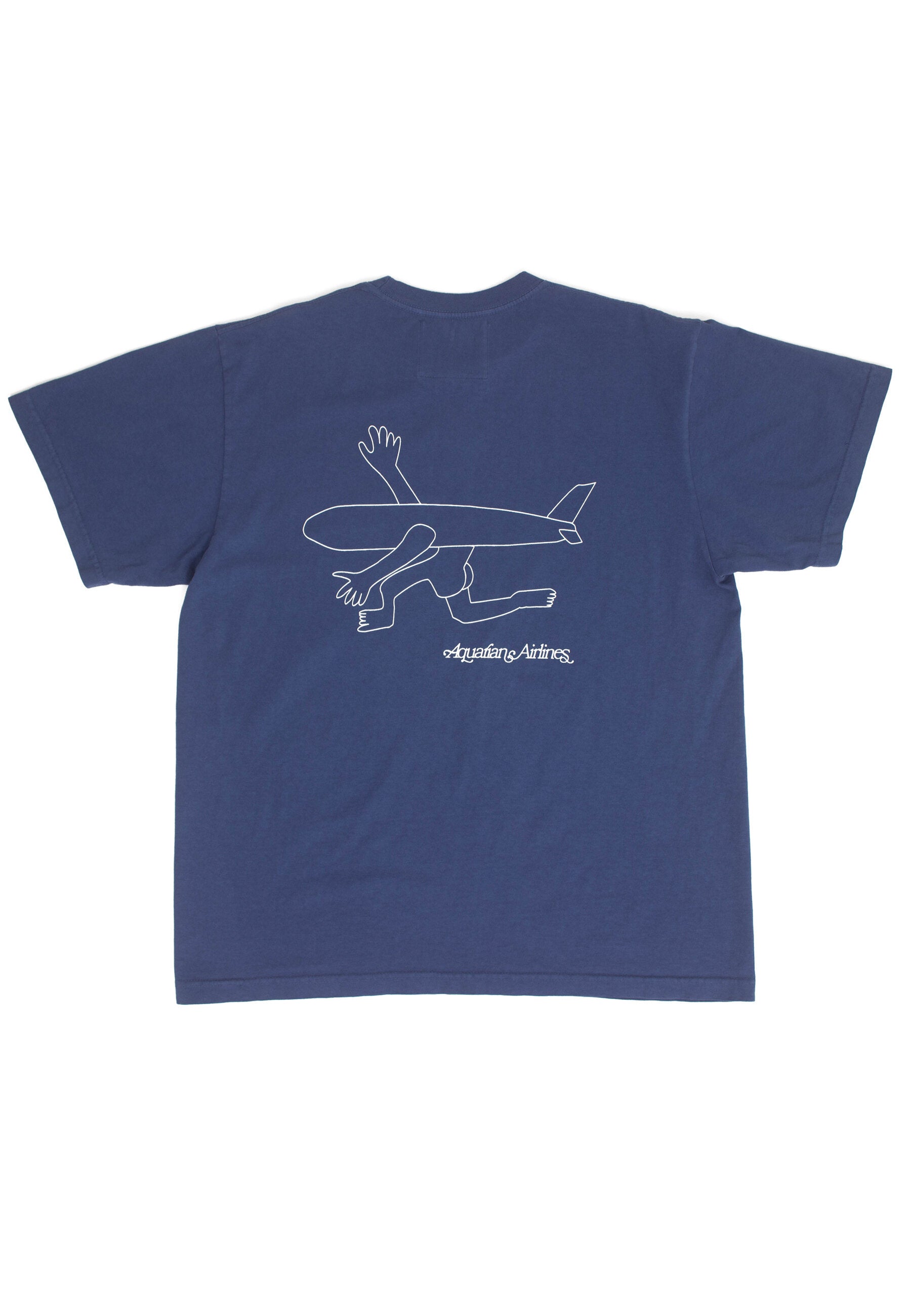 Aquarian Airlines Tee - Warm Blue-Mister Green-Mister Green