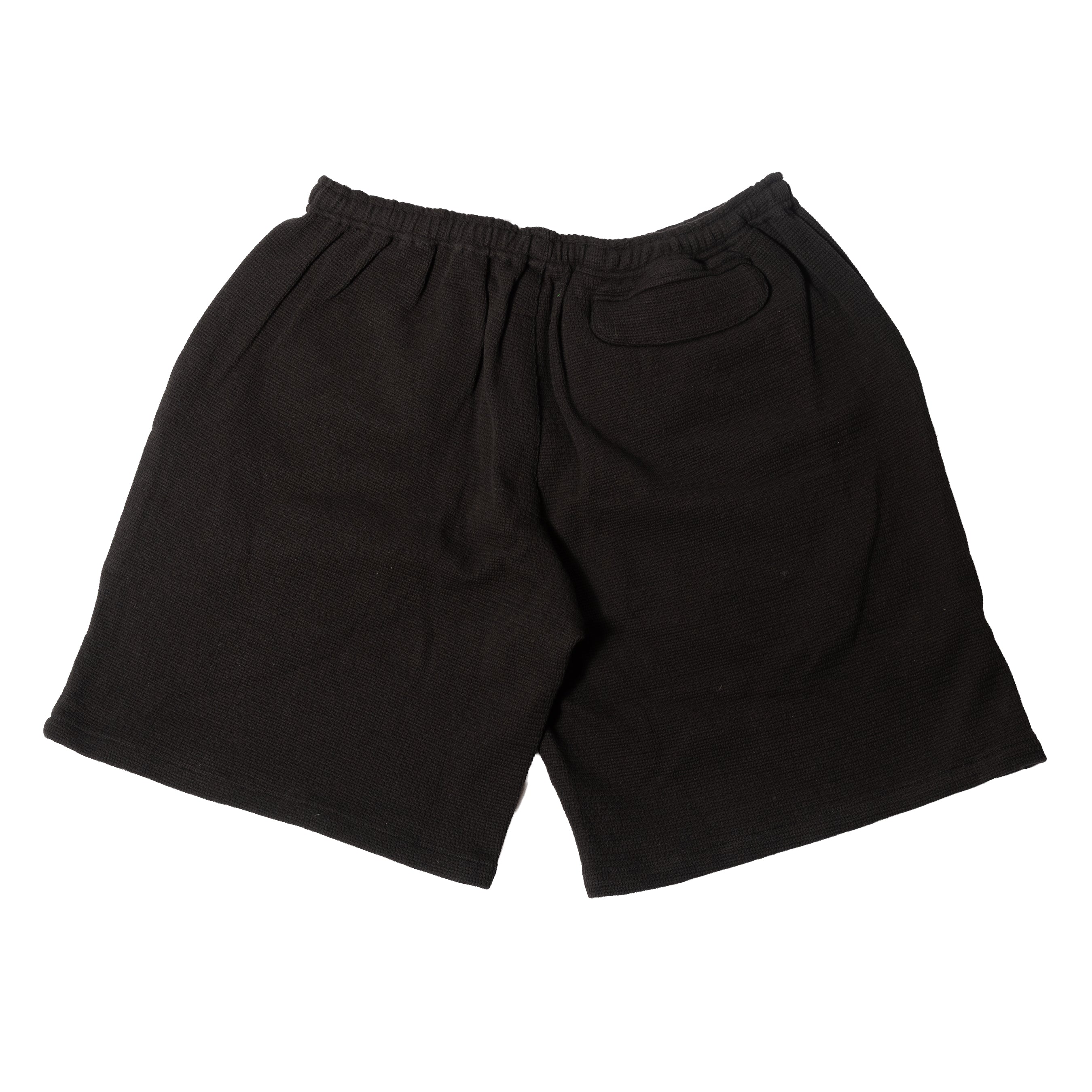 Mister Green™ Crochet Track Shorts: Exterior Crochet Knit with