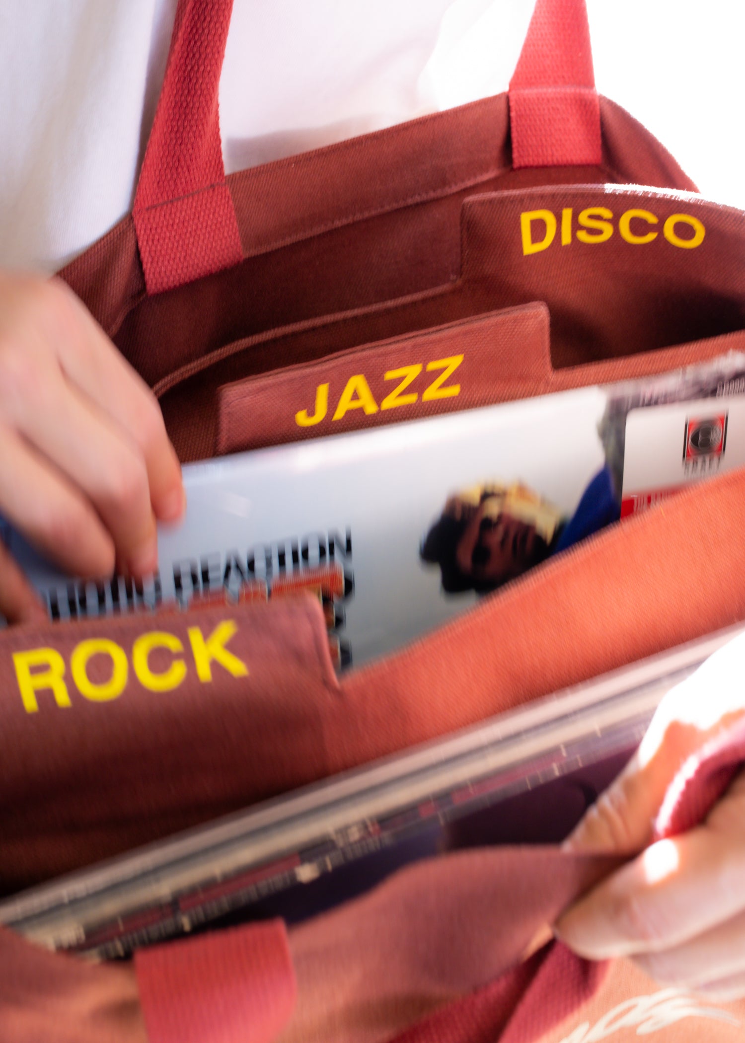 Cafe Burgundy Record Tote