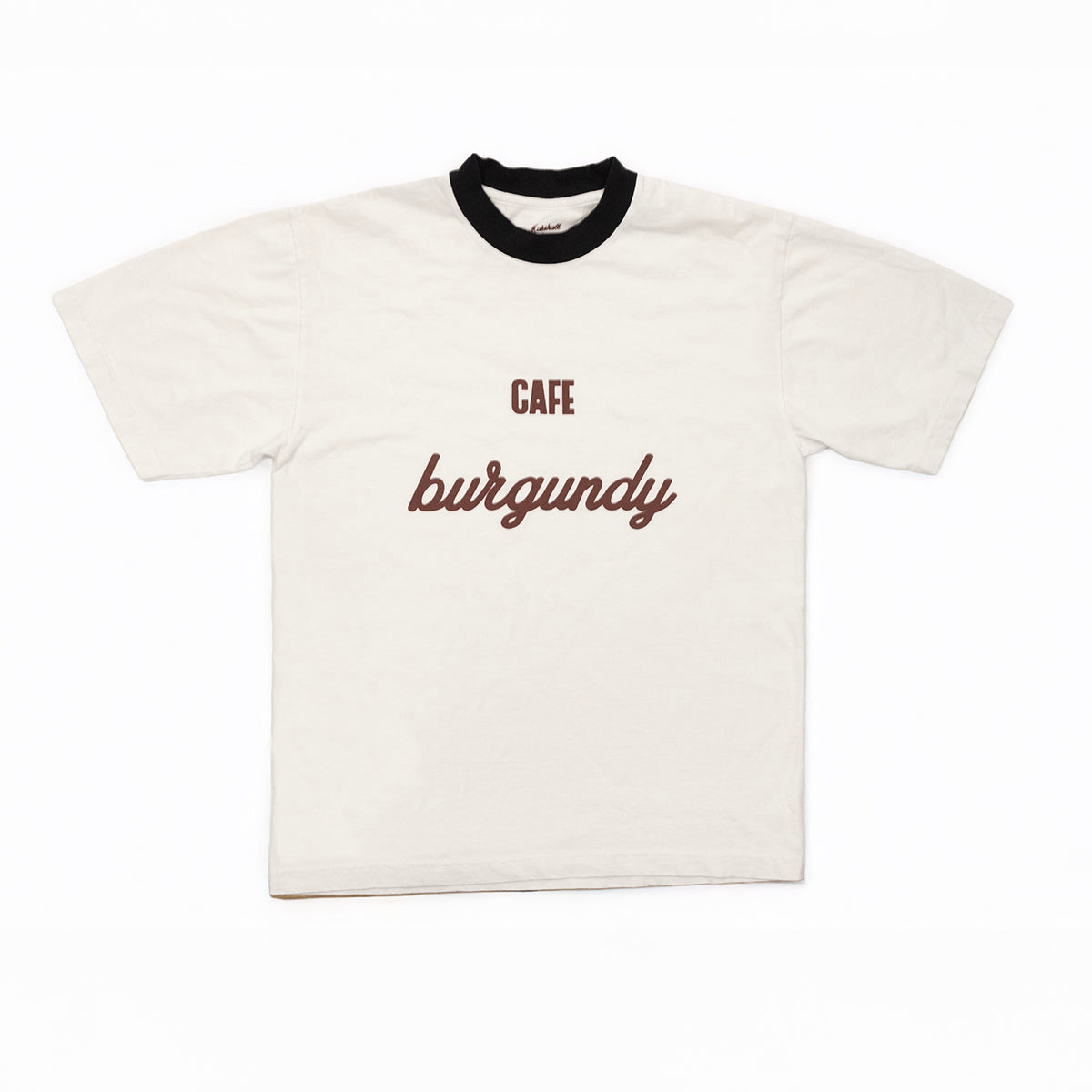 Cafe Burgundy Ringer Tee