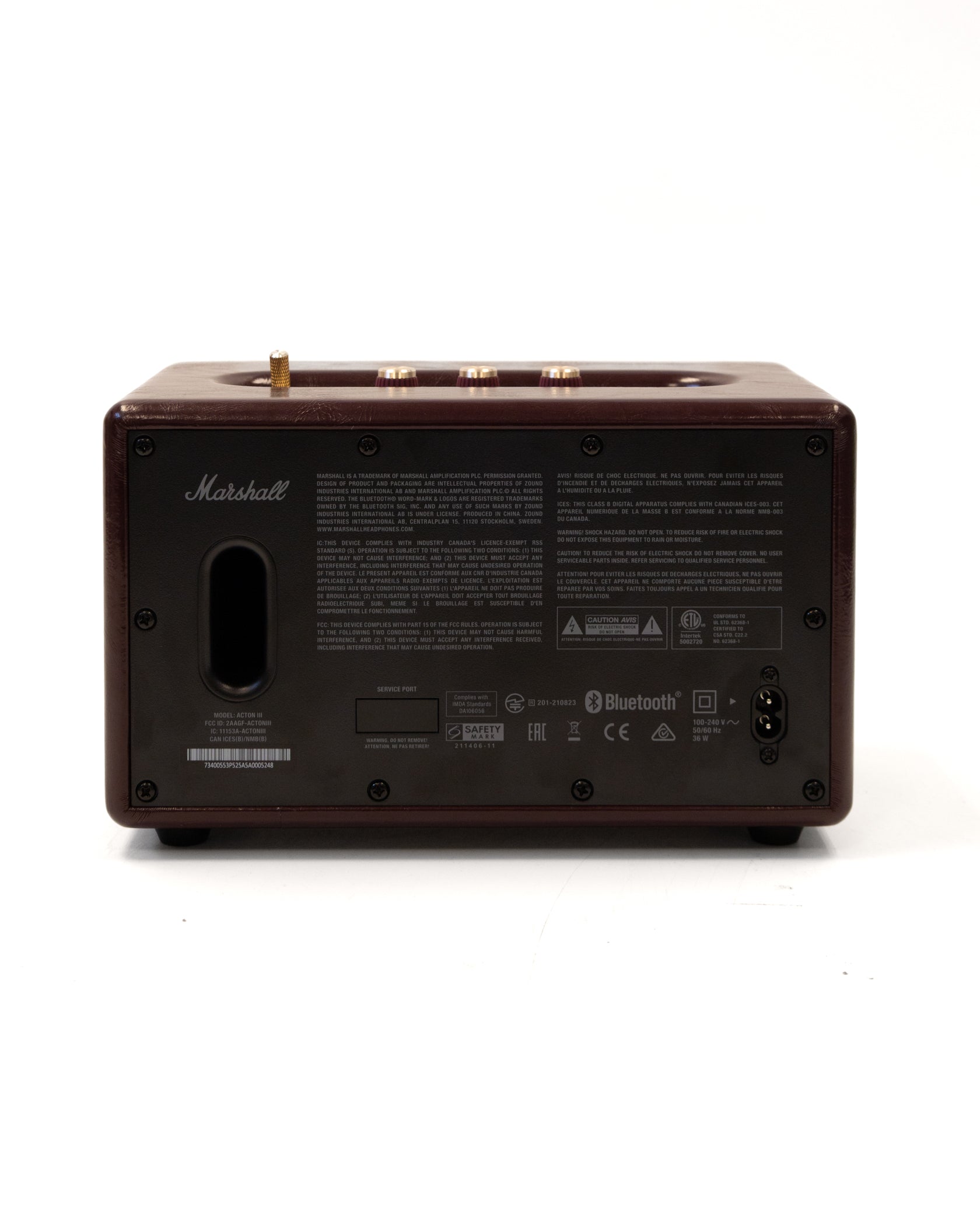Marshall Acton III Burgundy ワイヤレススピーカー Acton III Burgundy compact Bluetooth speaker | Marshall.com