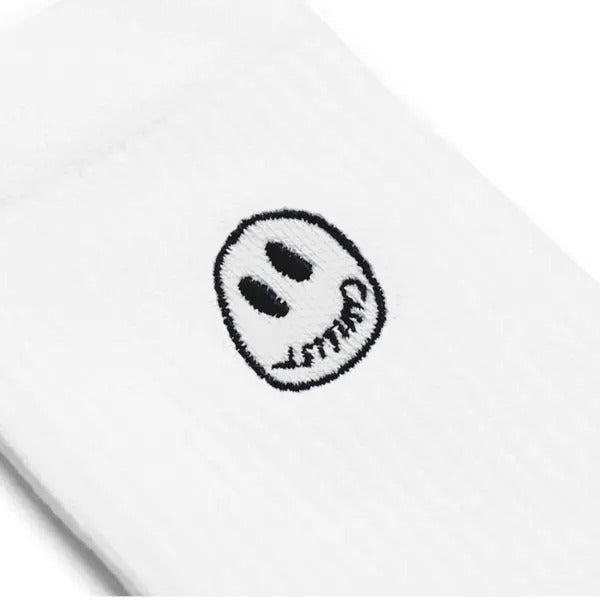 Mono Smiler Socks - White