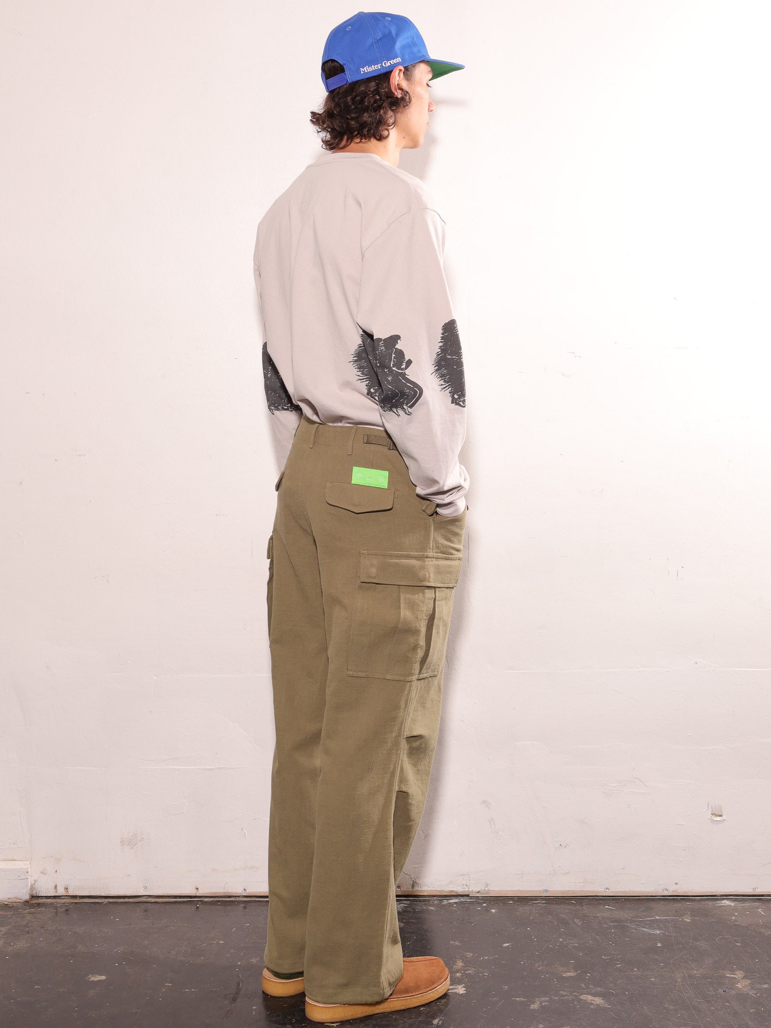 カーゴパンツ オリーブグリーン M-Rサイズ KAPITAL カーゴパンツ