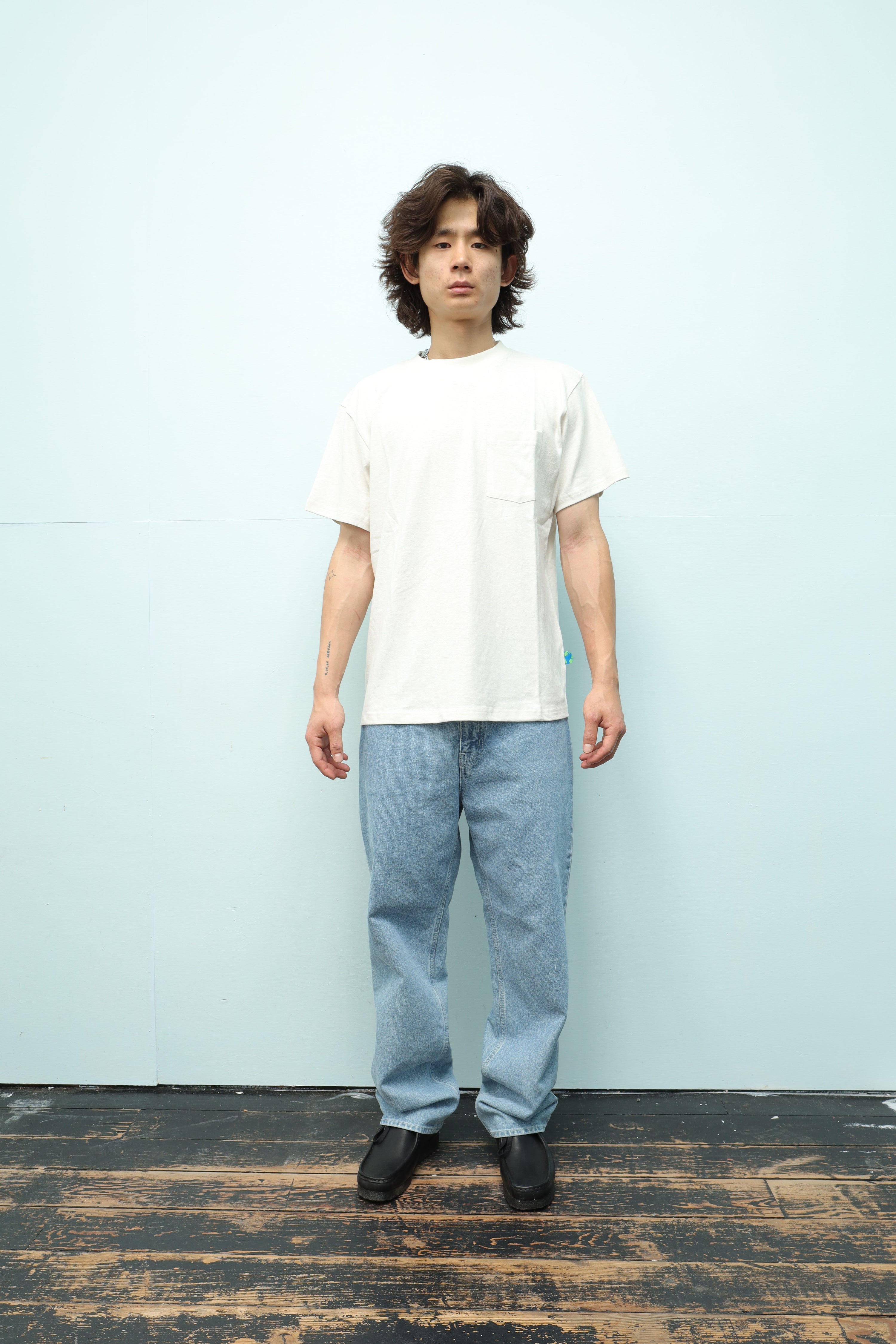 Washed Denim 5 Pocket Pants