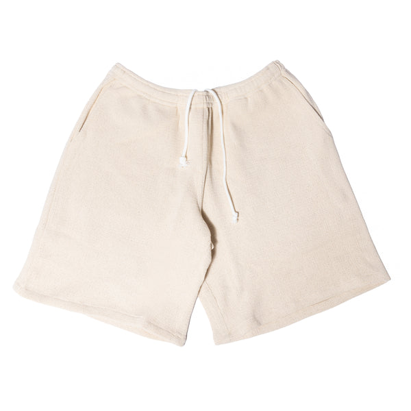 Mister Green™ Crochet Track Shorts: Exterior Crochet Knit with