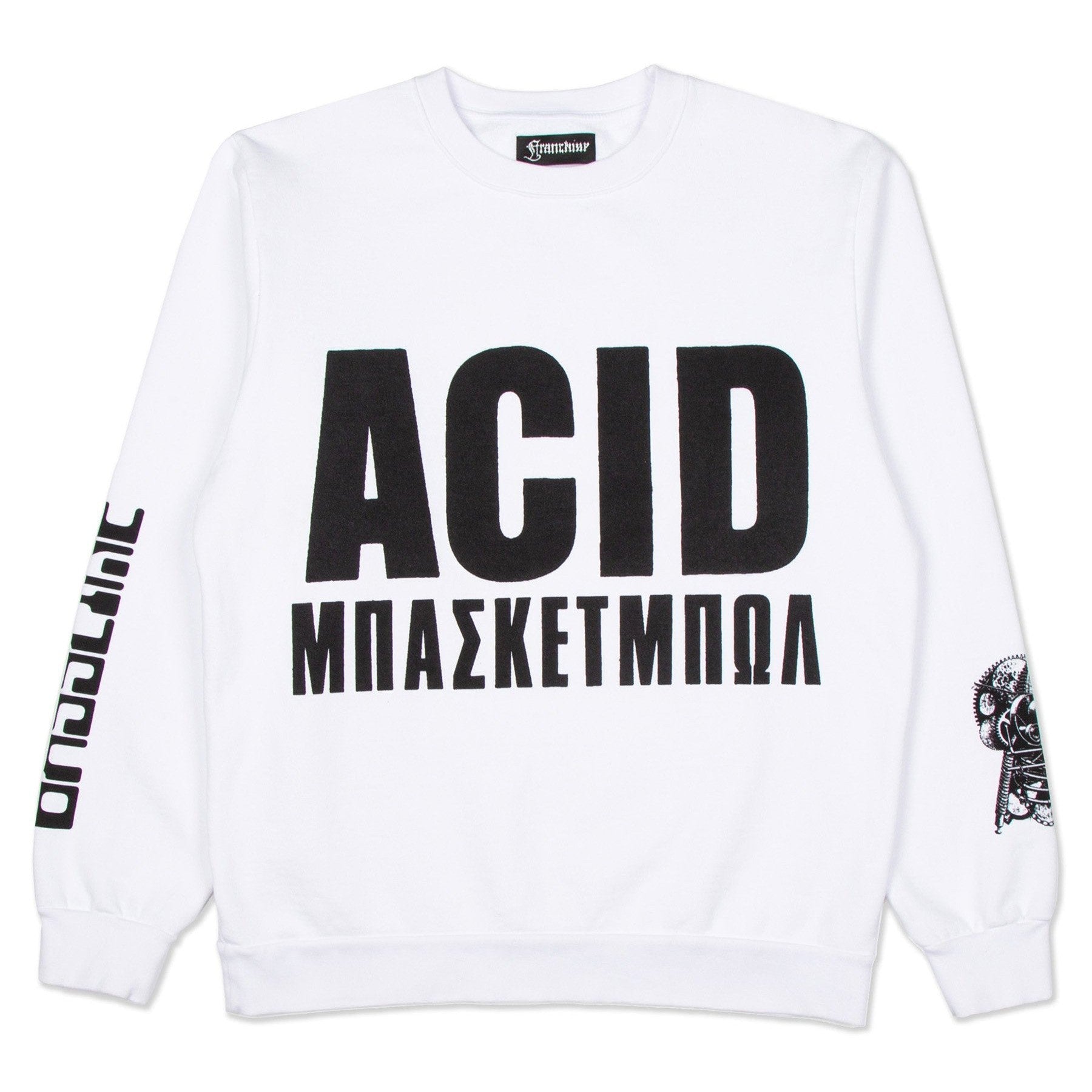 Acid クルーネック スウェットシャツ - ホワイト